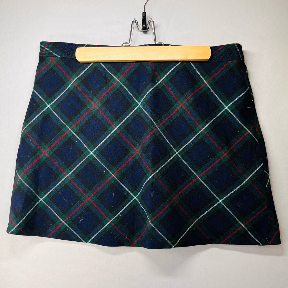 Liz‎ Claiborne A-Line Mini Skirt Blue and Green